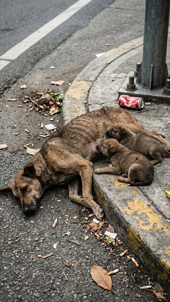 A Stray Mother Dog Found on a Chicago Sidewalk Begins a New Chapter Through Compassion